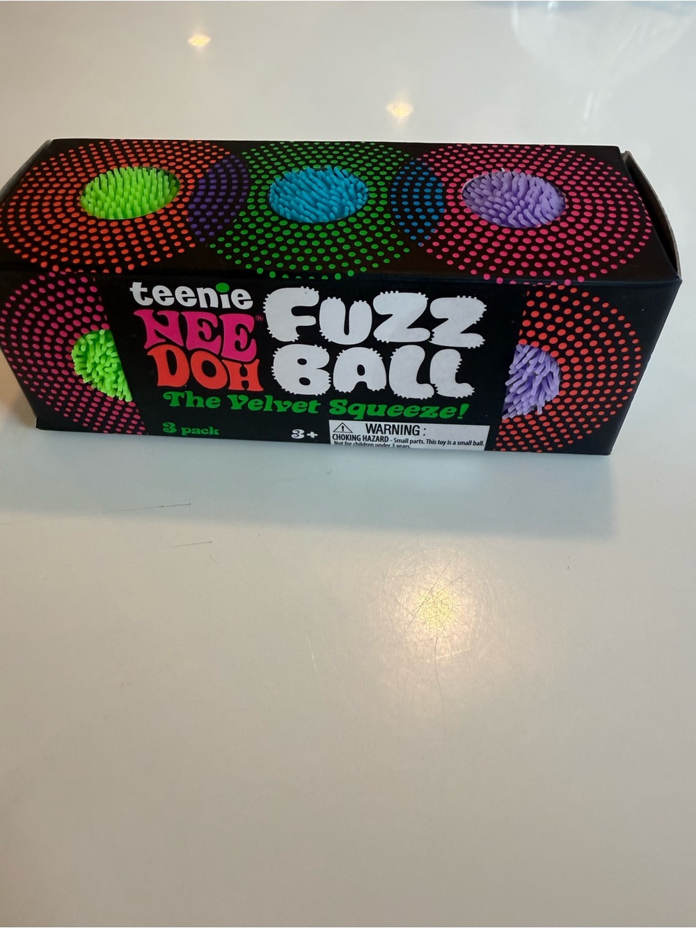 teenie NEE DOH Fuzz Ball 3-Pack — Green, Blue, Purple